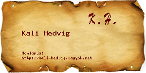 Kali Hedvig névjegykártya